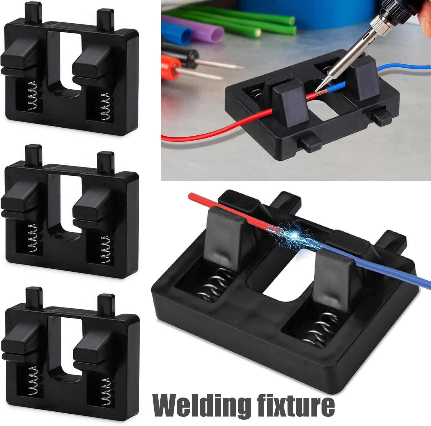 Diy Electronics Wire - อุปกรณ์ยึดจับสายไฟฟ้าสำหรับงานเชื่อม ปรับระดับได้ ช่วยจับมือ สำหรับงานบัดกรี ซ่อมอิเล็กทรอนิกส์ สายไฟรถยนต์