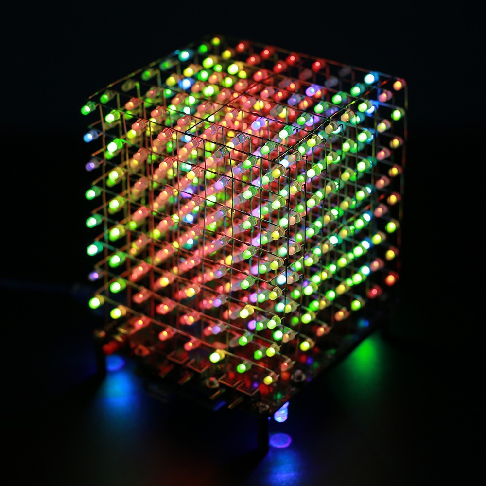 Diy Electronics India - DIY ชุดอิเล็กทรอนิกส์ RGB เพลงไฟ LED 3D