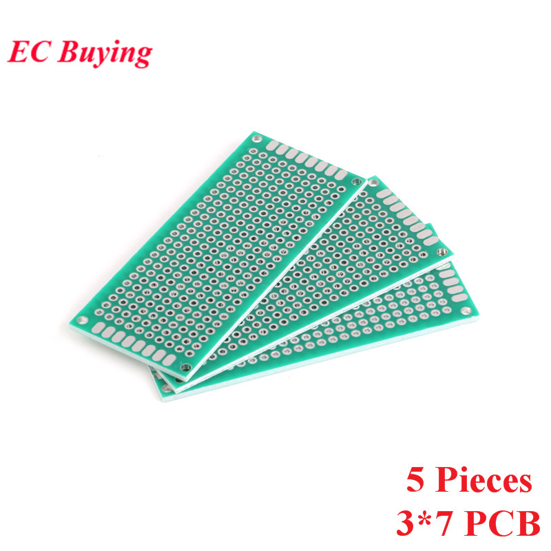 Arduino Diy Electronics - 5 ชิ้น 3x7 เซนติเมตรคู่ด้านข้างต้นแบบ PCB diy