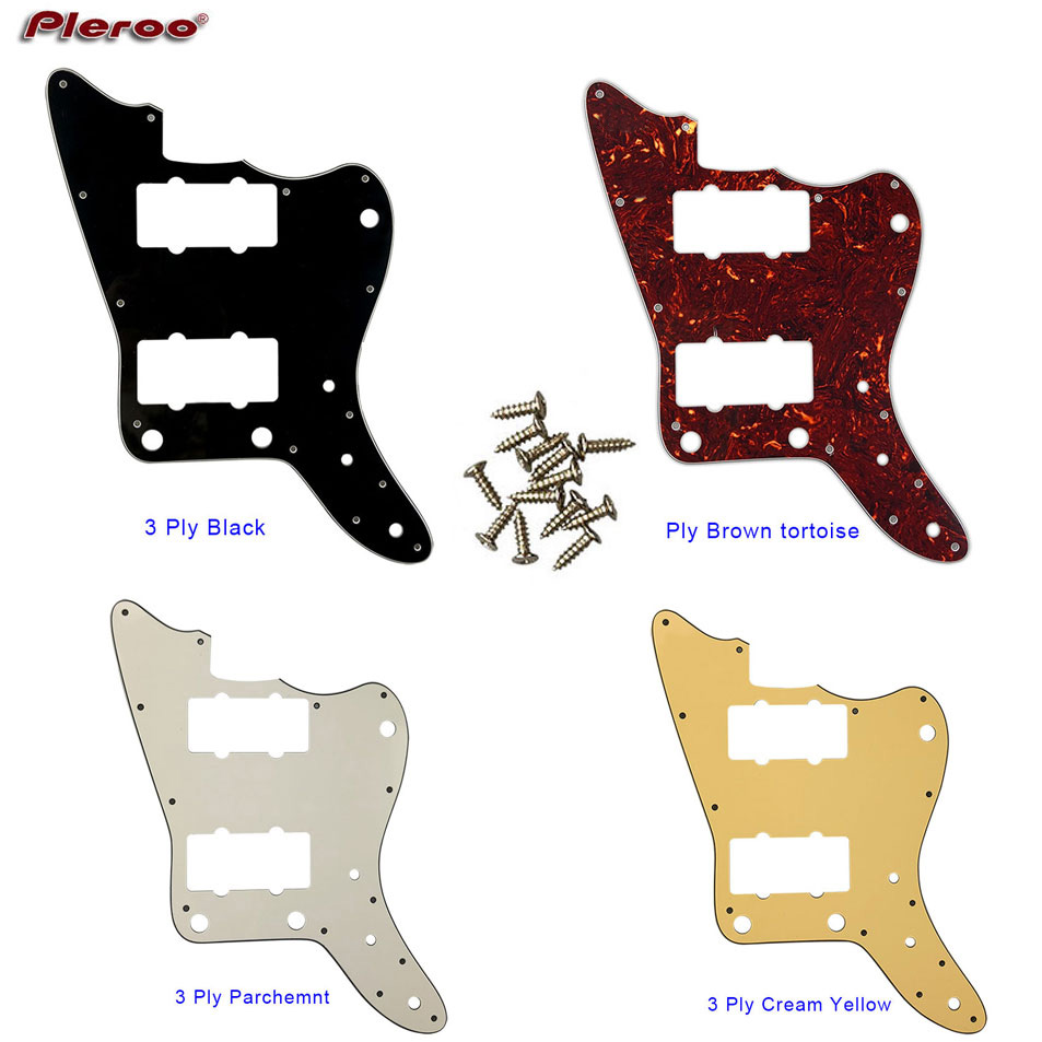 Diy Guitar Electronics - Pleroo ที่กำหนดเองอะไหล่กีตาร์-สำหรับญี่ปุ่นไม่มีด้านบนควบคุม Jazzmaster สไตล์กีตาร์ Pickguard เปลี่ยน