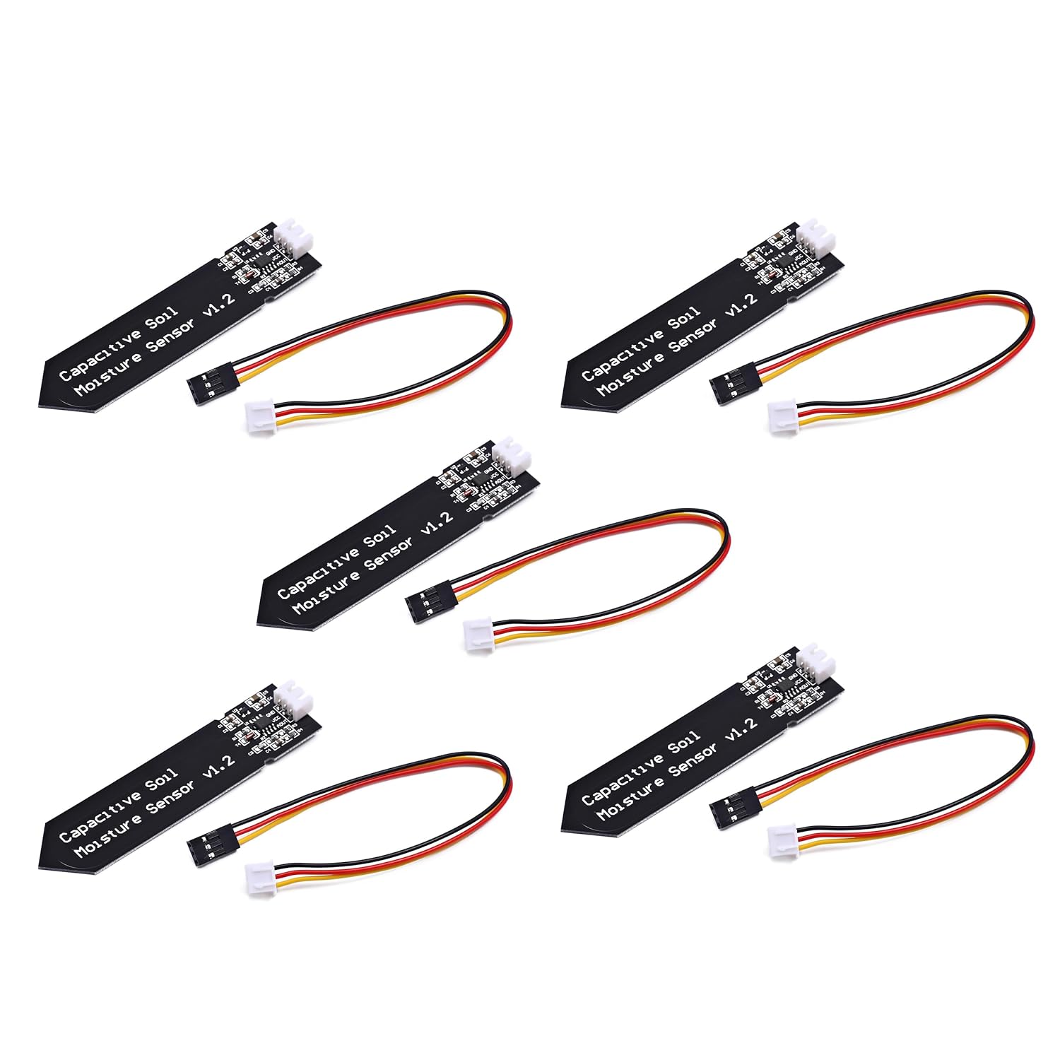 Arduino Diy Electronics - โมดูลเซ็นเซอร์ความชื้นในดินแบบคาปาซิทีฟ ทนต่อการกัดกร่อน ตรวจจับความชื้น สำหรับรดน้ำต้นไม้ในสวน ใช้กับ Arduino
