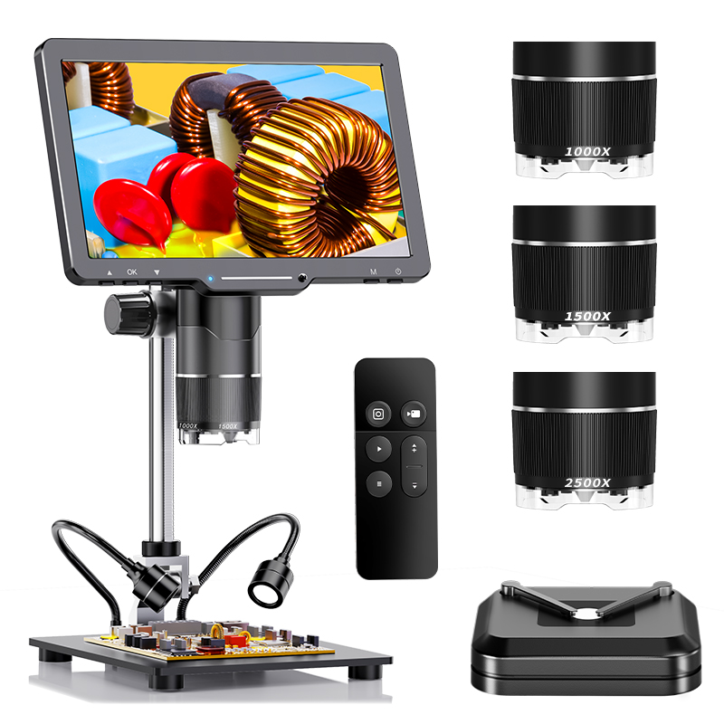 Diy Microscope For Electronics Repair - 2500X HDMI กล้องจุลทรรศน์ดิจิตอล 3 เลนส์ 2K