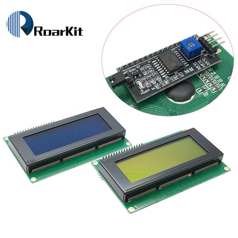 Arduino Diy Electronics - โมดูล LCD สีฟ้า/สีเหลืองสีเขียวหน้าจอ HD44780 IIC/I2C 2004