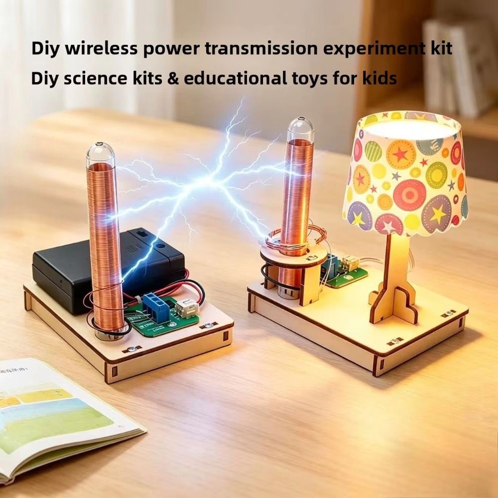 Diy Electronics Toys - ชุดประกอบเองของเล่นส่งสัญญาณพลังงานไร้สาย อุปกรณ์การเรียนรู้เชิงสร้างสรรค์ โมเดลการทดลองทางอิเล็กทรอนิกส์เพื่อการเรียนรู้ฟิสิกส์