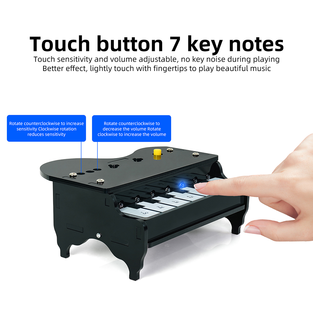Diy Guitar Electronics Kit - ชุดคีย์บอร์ดอิเล็กทรอนิกส์ DIY 7 คีย์ มินิเปียโน ไวโอลิน