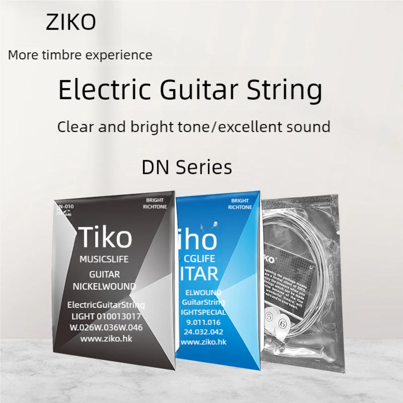 Diy Guitar Electronics - ZIKO สายกีตาร์ไฟฟ้าสูงคาร์บอนเหล็กโลหะผสมหกเหลี่ยมนิกเกิล Core ไขลานกีตาร์ Strings อุปกรณ์เสริม