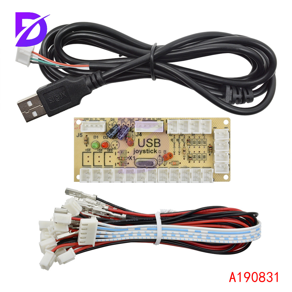 Diy Arcade Electronics Kit - ชุดอุปกรณ์อิเล็กทรอนิกส์ DIY สำหรับแผงวงจรชิปจอยสติ๊กอาร์เคดแบบ USB อุปกรณ์เสริมจอยสติ๊กอาร์เคด