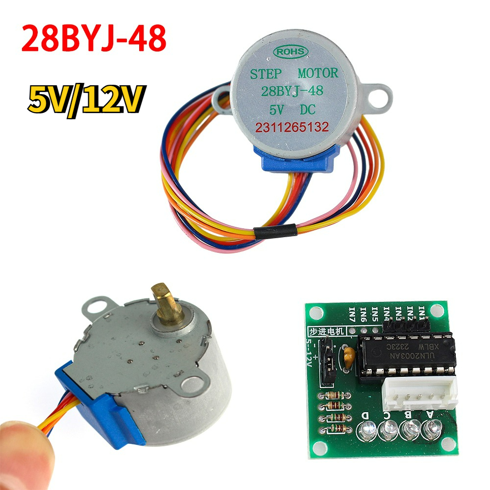 Arduino Diy Electronics - ชุดมอเตอร์สเต็ปเปอร์ 28BYJ-48 5V/12V 4 เฟส 5
