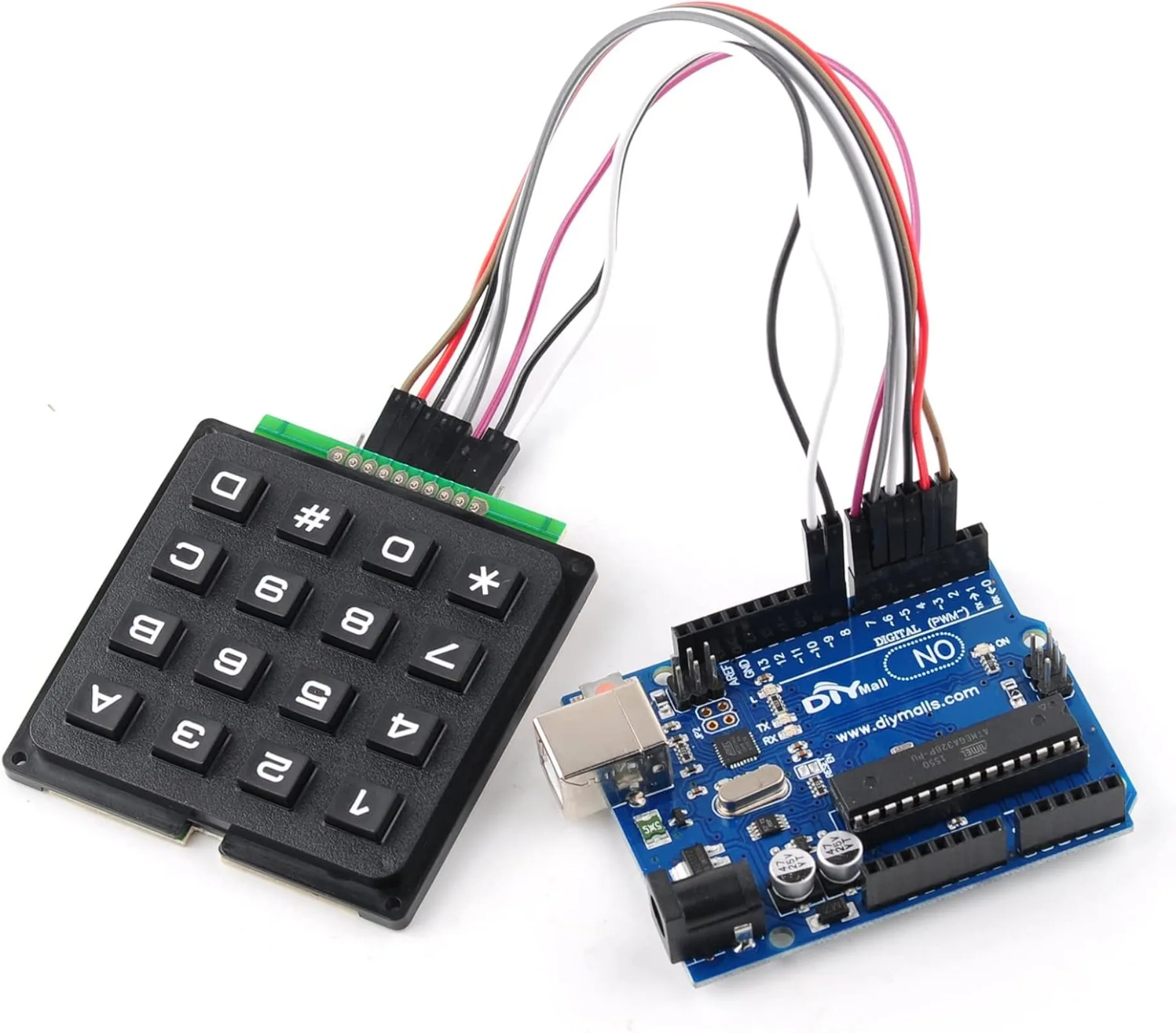 แผงปุ่มกดเมมเบรนแบบเมทริกซ์ 4x - Arduino Diy Electronics บทวิจารณ์และราคา