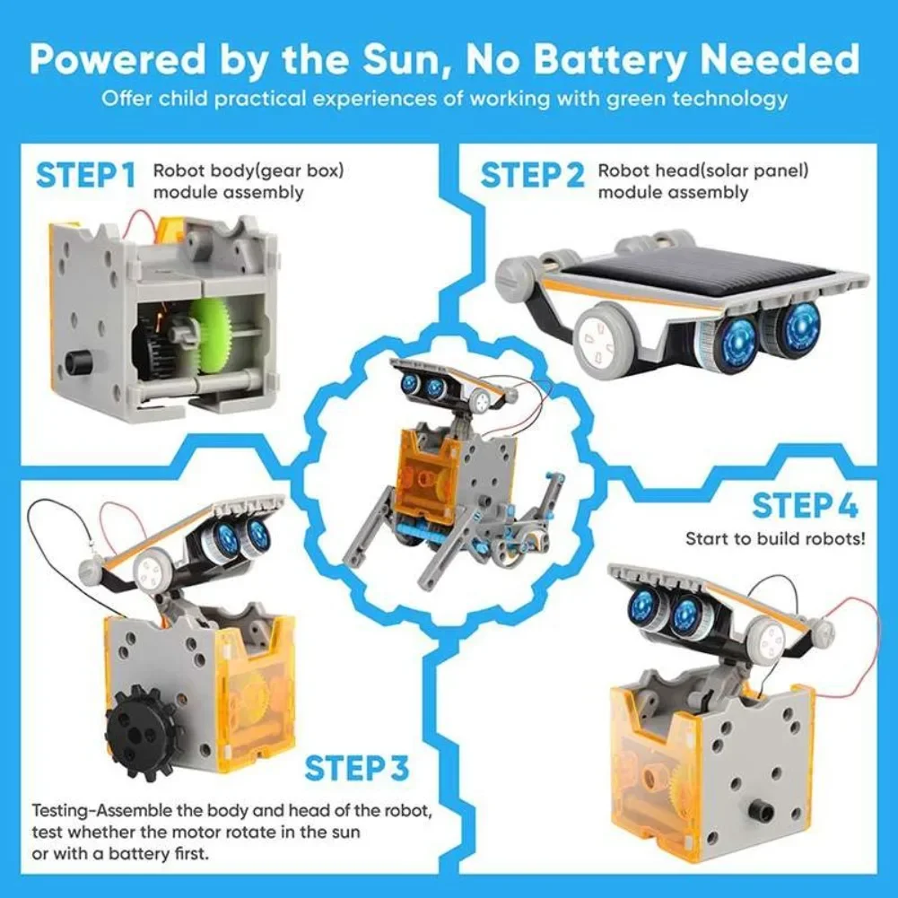 13 in 1 พลังงานแสงอาทิตย์หุ่นย - Diy Electronics Toys บทวิจารณ์และราคา
