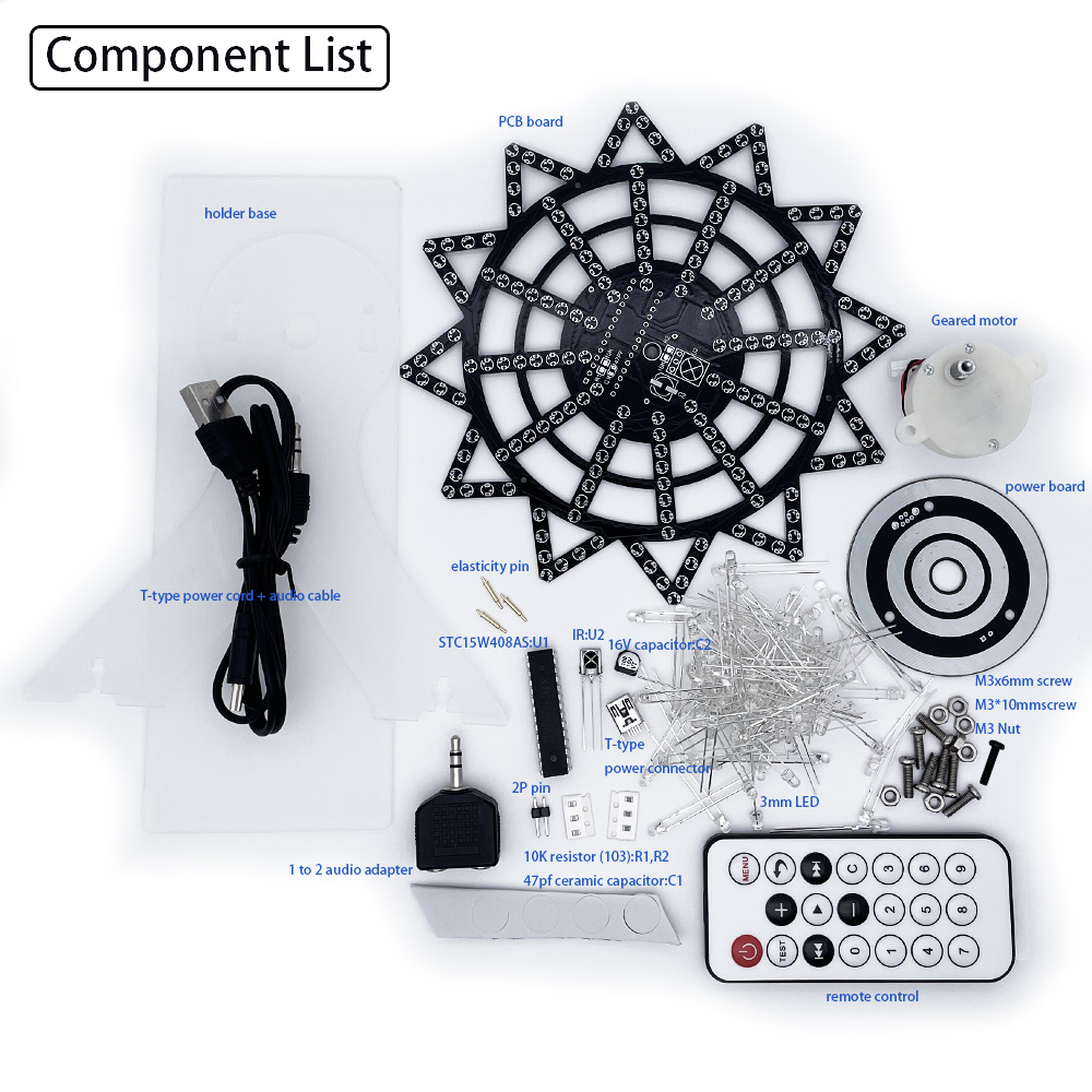DIY ชุดอิเล็กทรอนิกส์ LED หมุน - Diy Electronics India บทวิจารณ์และราคา